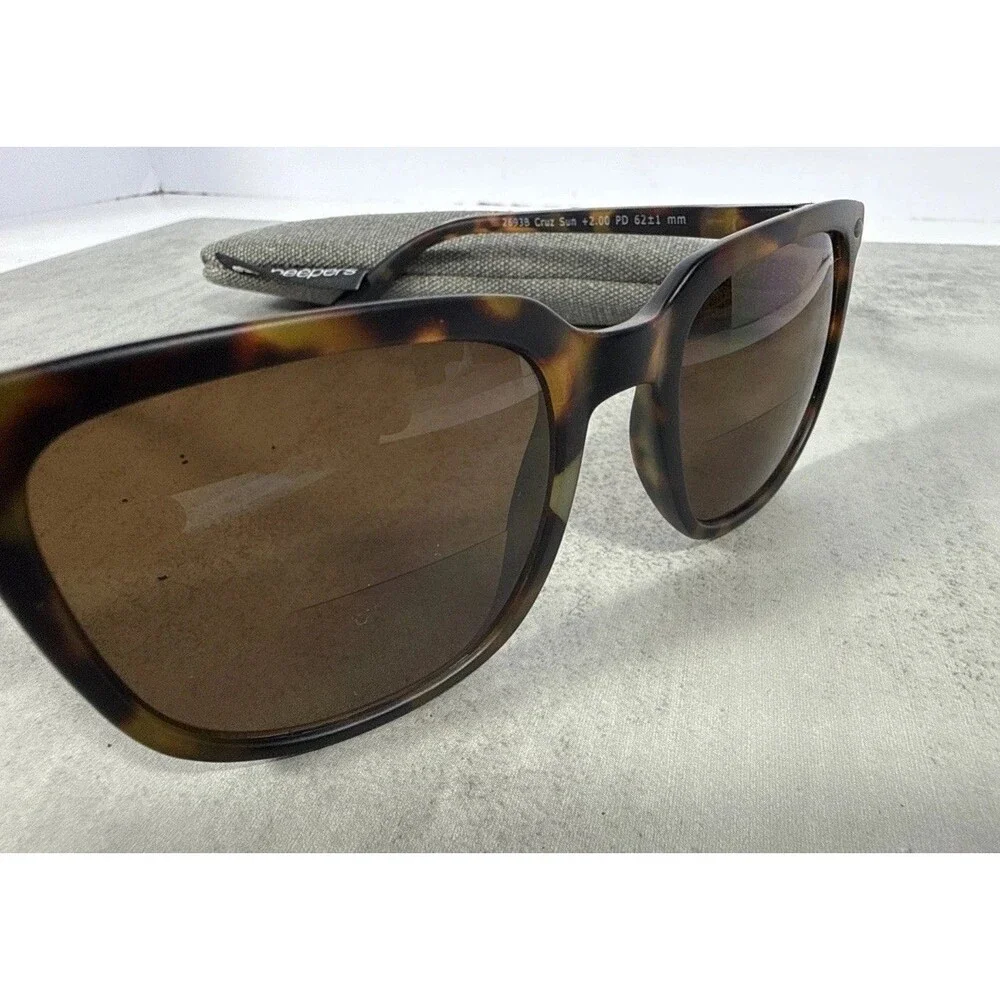 Peepers Cruz Sun Bifocal Sunglasses 2693B Tortise Shell Square Frame +2.0